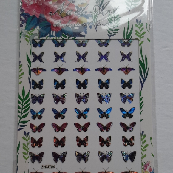 Batterfly nail stickers 10pecs/1 units - Picture 7 of 10
